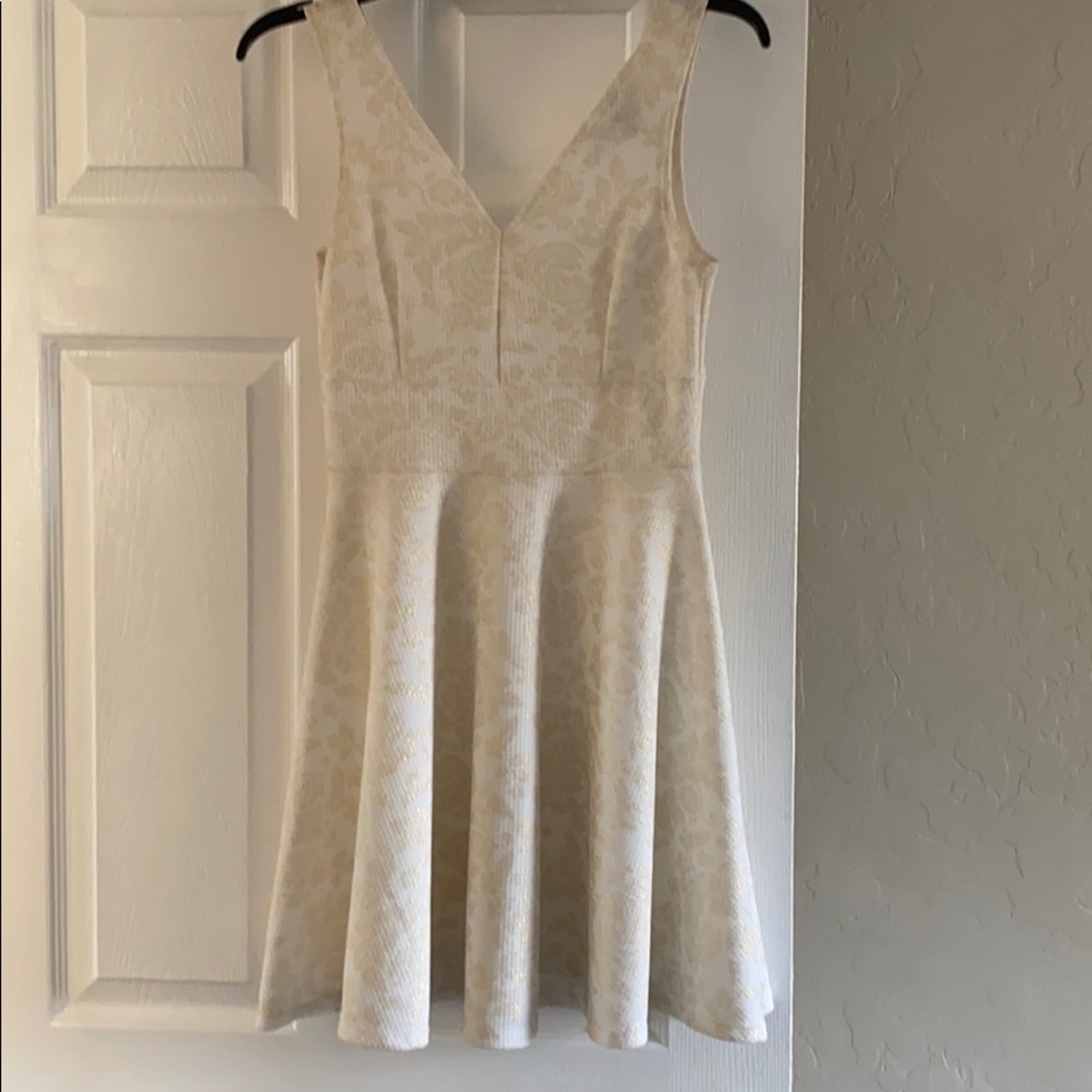 V neck front and back mini dress